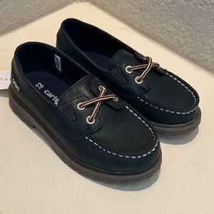 Carters Toddler Size 12 Mac Slip On Loafer Shoes Boat Navy Blue Preppy New